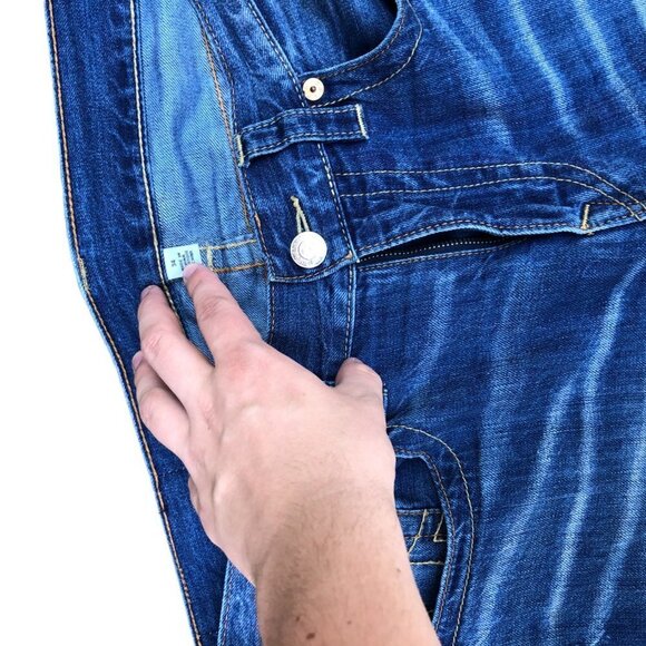 Vintage True Religion Jeans Size 34 STRAIGHT Blue - Picture 4 of 6